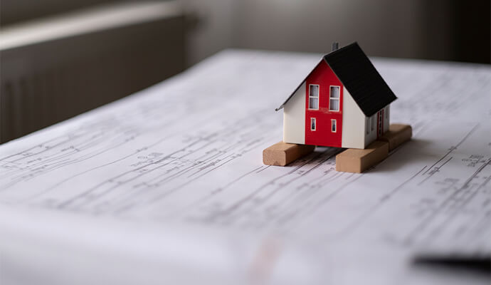 house-miniature-on-planning-documents-bdo