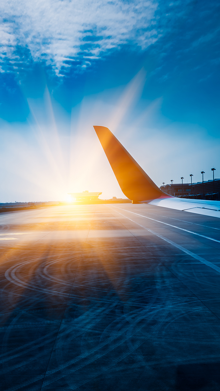 view-air-plane-wing-take-off-landing